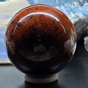 Mahogany Obsidian Sphere – Grounding + Protection